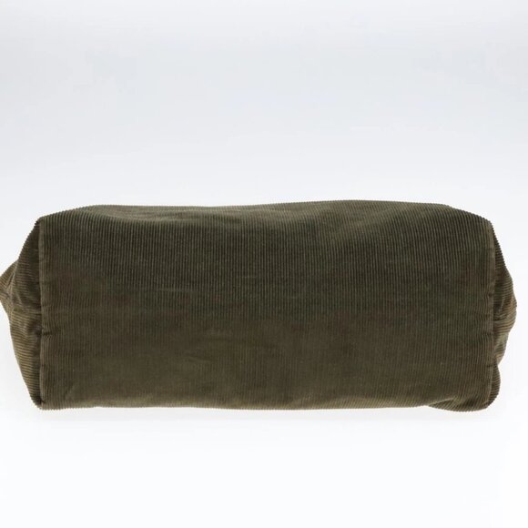 FENDI Tote Bag Corduroy Khaki Auth fm3899 - Picture 10 of 16